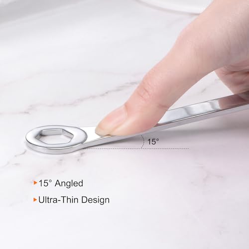 uxcell Thin Combination Wrench with Offset 6-Point End and Angled Open End, Metric Mirror-Chrome Plated High Carbon Steel, for Household Repairs, 5mm - size: 5mm