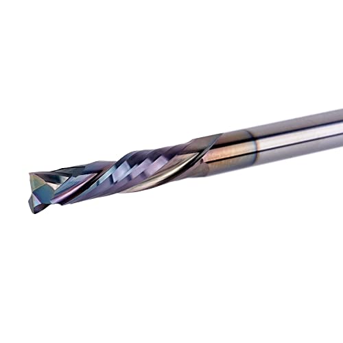 SpeTool UP&Down Compression Bit 1/4" Shank,1-1/4Inch Cutting Length 3 Inch OVL,Carbide Spiral Router Bits CNC End Mill with TAC Extra Long Life Coating for Wood Carving - size: 1/4" Dia - 1-1/4" CL -1/4" Shank, style: COMPRESSION CUT