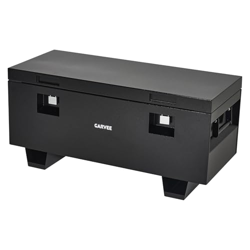 Garvee Truck Tool Box, Heavy Duty Jobsite Tool Box with Locks & Removable Feet, Tool Storage Organizer for Truck, Trailer, Jobsite, Garage - color: Black, size: 42*18*20