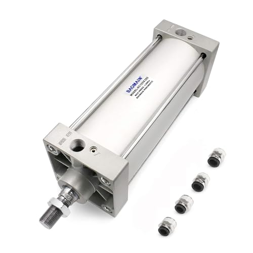 BAOMAIN Pneumatic Air Cylinder 5" Bore 15" Stroke SC125x380 - size: Stroke 14.96 inch(380mm)