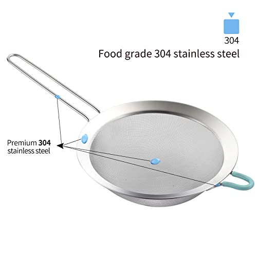 Fine Mesh Strainer with Handle Tea Sifter Stainless Steel Sieve - size: 7.87 in Large