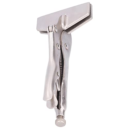 Locking Plier with Flat Mouth, Adjustable Sheet Pliers for Metal Bending and Metal Break and Crimping - 55# Steel (8 Inch)