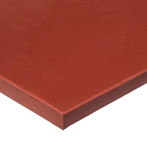 USA Sealing BULK-RS-RSBR60-8 Red SBR Rubber Sheet without Adhesive, 60A, 1/8" Height, 12" Width, 12" Length