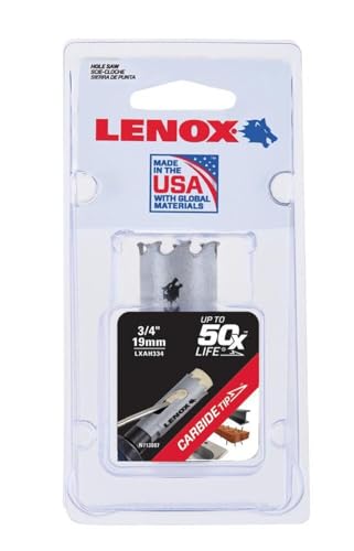 LENOX Tools Carbide Hole Saw, 3/4-Inch (19 mm) (LXAH334) - style: 3/4-Inch (19 mm)