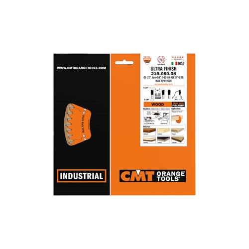 CMT Orange Tools 219.060.08 - Sliding Compound Miter Saw Blade HW D=8-1/2 B=5/8 Z60 K=0.118 P=0.100 a=-5 - size: D 8-1/2-Inch | T 60 | B 5/8-Inch