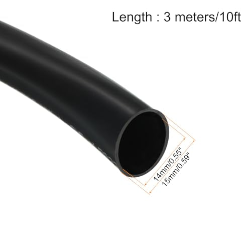 uxcell Black PVC Tube Wire Harness Tubing, 14mm ID 10ft Sleeve for Wire Sheathing Wire Protection - color: Black, size: 14mm