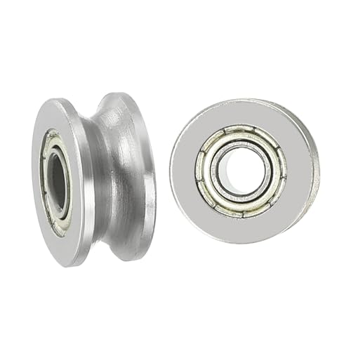 PATIKIL V-Groove Bearing, 20 Pack 4x13x6mm V Groove Guide Pulley Carbon Steel Sealed Ball Bearings Rail Roller Bearing Wheel for Track Liner Motion System - size: 4x13x6mm