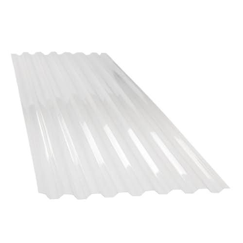 20-Pack Clear Polycarbonate Roofing Panels 72" L x 21" W, Corrugated Curved Roof Sheets for Patio, Greenhouse, Carport & Under-Deck Cover, Rainproof, High Light Transmission