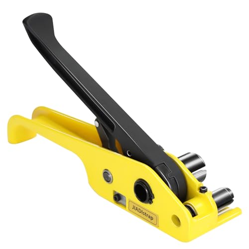 Heavy Duty Banding Strapping Tensioner & Cutter Manual Packaging Tools Windlass for 1/2"-3/4" Width Polyester Poly Strap(Accessory Upgrade,Yellow) - color: PET yellow, size: 1/2-3/4in