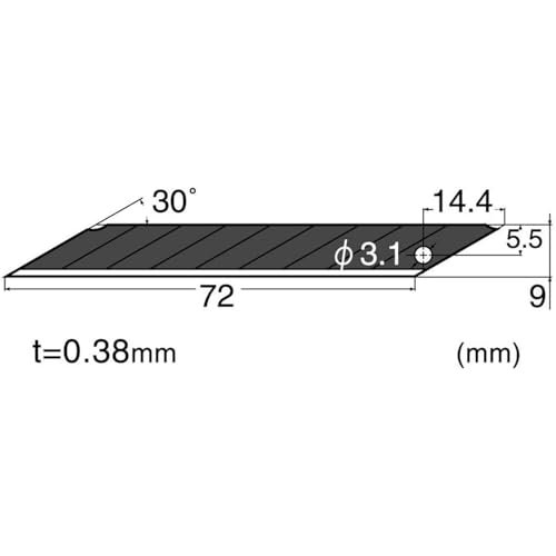 NT Cutter 9mm Snap-Off Extra-Sharp Precision Blades, 30 Degree, Black, 10-Blade/Pack, 1 Pack (BA15P) - size: 30 degree, style: Black, Extra Sharp 10-pack