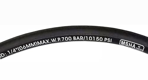 6' 10150psi High Pressure Hydraulic Hose Coupler 3/8" NPT thread Hydraulic Hose Assembly,1/4" ID x 6ft (BLACK, 6' 10150 PSI 3/8")