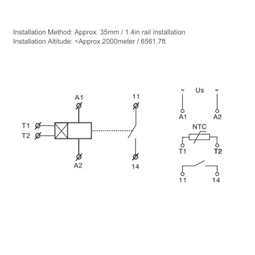 Temperature Control Relay High/Low Temperature Monitor GRW8-01 Temp Controller with LED Display and Probe