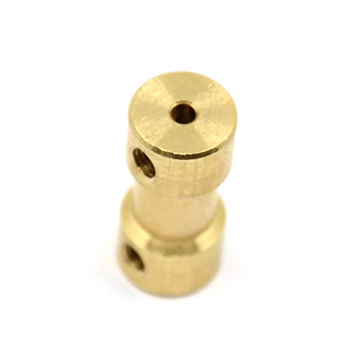 8pcs 2mm to 3mm Brass Shaft Coupling Joint Connector with Screws for Small Motor (2mm to 3mm) - size: 2mm to 3mm