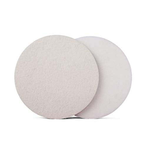 Z-LION 5 Inch Wool Felt Polishing Pads Buffing Wheel for Car Glass Plastic Metal Stone-2pcs/set - size: 5 inch-2pcs