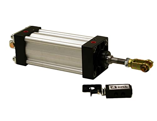 Buyers Products TGC25008VK Tailgate Cylinder, Tie Rod Style Cylinder-Clevis Mount-0.75 Rod X 8 Inch Stroke With Manual Air, 2.5" Bore, Pneumatic Tailgate Application For Dump Trucks