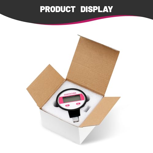 0-10000psi Digital Industrial Pressure Gauge, 2-1/2" Dial Size, 1/4" NPT Lower Mount, 304 Stainless Steel Case and Connection, 1% High Accuracy, with Protective Sleeve - size: 0-10000psi