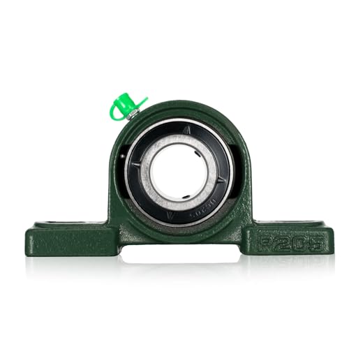 Pillow Block Bearing 1 inch Shaft Bore, Solid Cast Iron Base, Swamp Cooler Parts, Self-Aligning, UCP205-12, Pack of 2 - size: UCP-1 inch bore