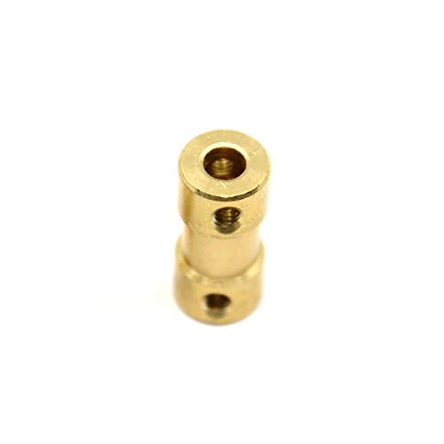 8pcs 4mm to 5mm Brass Shaft Coupling Joint Connector with Screws for Small Motor (4mm to 5mm) - size: 4mm to 5mm