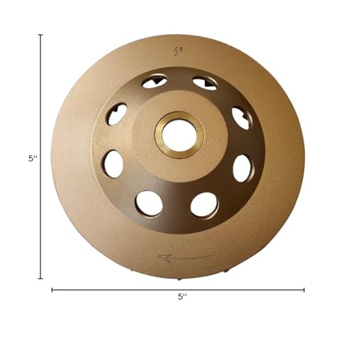 5" Diamond Grinding Wheel for Concrete Masonry 18 Segments 7/8"-5/8" - style: 5" Diameter - 18 Segments