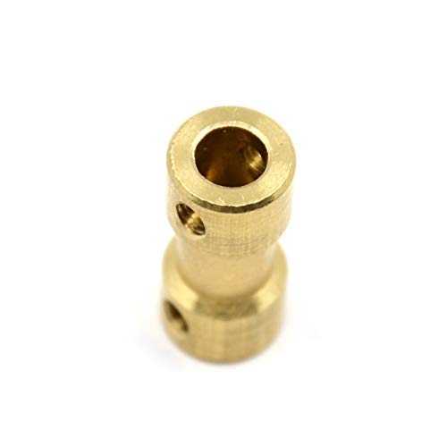 8pcs Brass Shaft Coupling Joint Connector with Screws for Small Motor (5mm) - size: 5mm to 5mm