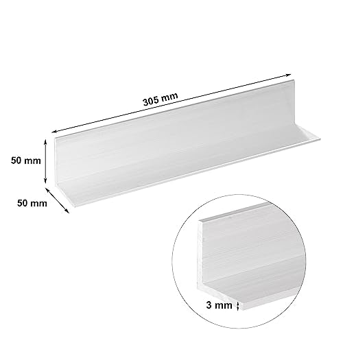 3pcs Aluminum Angle 2" x 2", 1/8" Thickness, 12" Length T6511 Mill Stock