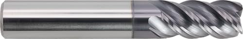 CME 2 pcs High-Efficiency Micrograin Carbide End Mills for Stainless Steel, Square Nose, TiAlN Coated, 1/2" Mill Diameter, 1" Length of Cut, 3" Overall Length, 4 Flute, Center Cutting - size: 1/2 in
