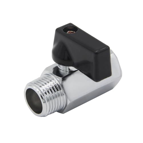 Joywayus 2PCS Chromed Brass Ball Valve 1/4 NPT Male x 1/4 NPT Female 2 Way Shut Off Valve - size: 1/4 NPT (O.D x I.D: 1/2" x 1/2"), style: 2PCS
