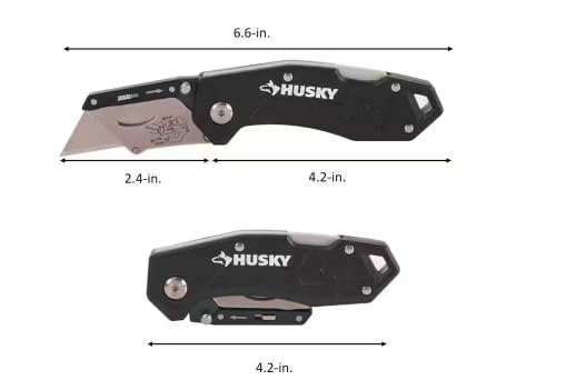 Husky Folding Lock-Back Utility Knife