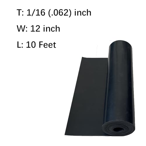 Neoprene Rubber Sheet Roll 1/16 (.062)" Thick X 12" Wide X 10'Long - size: 12"X10'X1/16"