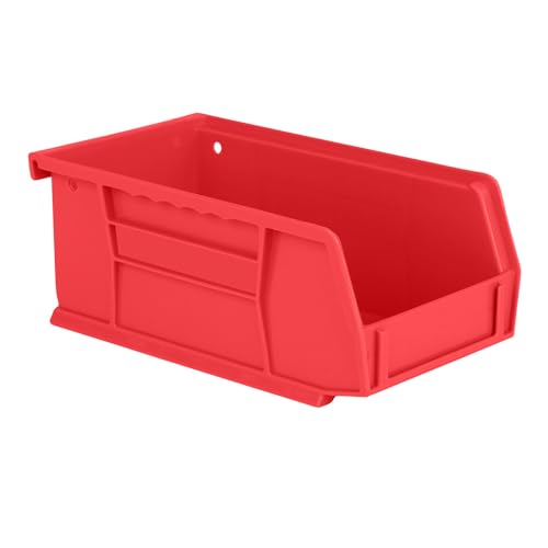 HE HUDSON EXCHANGE 7.5" x 4" x 3" Plastic Stackable Storage Bin, Red - color: Red, size: 1 Pack