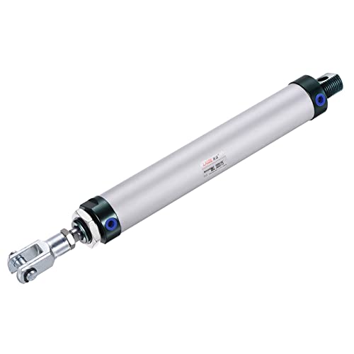 MECCANIXITY Pneumatic Air Cylinder Double Action MAL32X175 32mm Bore 175mm Stroke with Y Connector and 4Pcs Quick Fitting Set - size: 32X175 mm