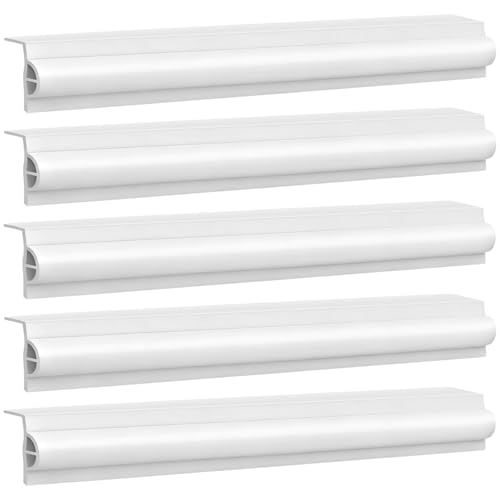 Dock Edging 10 Feet/20 FeetBoat Dock Bumpers for Dockside and Edge,5 Park and 10 Park Dock Greater Protector Rub Rail for Boats,Each Park 23.5 inch Long. - color: white, style: 5 pcs Totall 10ft