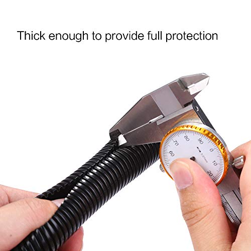 Alex Tech 50ft - 3/4 inch Split Wire Loom Tubing - Black - color: Black, size: 3/4"-50ft