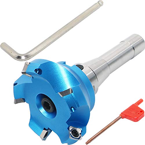3.15 Inch Face Milling Cutter Aluminum KM12 80MM CNC End Milling Cutter Holder + R8-FMB22 Shank Face Shell Mill Arbor + 5pcs SEHT1204 Carbide Inserts + 8mm Hexagon Wrench + T20 Wrench CNC Machine Tool - style: AL KM12 80-22 (3.15 Inch)