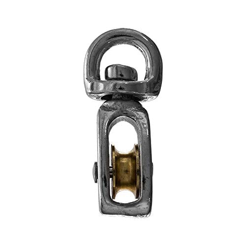 Rope and Cord | Single Swivel Eye Single Wheel Pulley 1-Pack | 1/2 Inch - size: 1/2" ( Swivel Eye Single ), style: 1-Pack