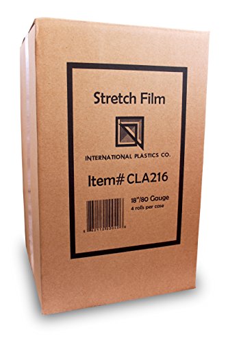 International Plastics Co. 18" Stretch Film/Wrap 1500 feet 80 Gauge, 4 Pack - color: Clear, size: 4 Pack