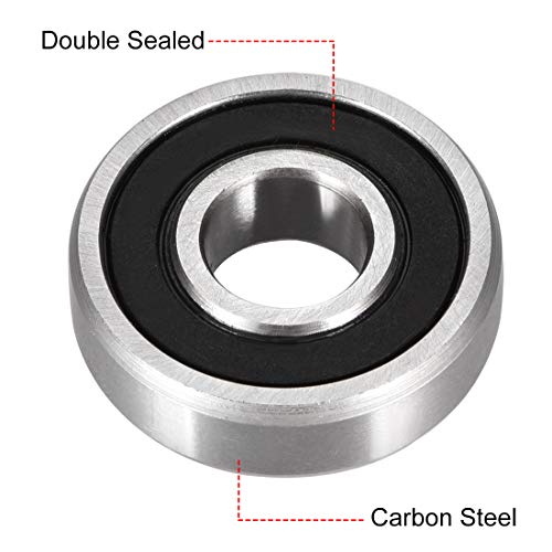 uxcell 609-2RS Deep Groove Ball Bearing 9mm x 24mm x 7mm Double Sealed High Carbon Steel Z1 Bearings 8pcs - size: 9mmx24mmx7mm