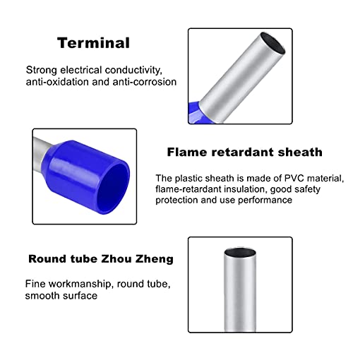 2120pcs Wire Ferrules Terminals Kit, Ferrule Crimping Kit Assortment Ferrule Wire Crimp Pin Terminal Connector Wire Insulated Cord Pin Ends Terminals for DIY Electrical Motorcycle Vehicle Boat