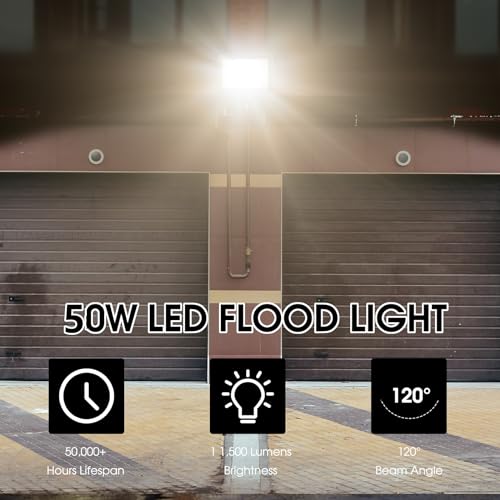 XYCN 2 Pack 50W 3000K Warm White LED Flood Light,Outside Flood Light,No Plug,7600LM Super Bright Outdoor Security Lights, IP66 Waterproof Floodlight for Yard,Playground,Garage, Garden, Lawn - size: 50W 3000K LED Flood Light 2pack