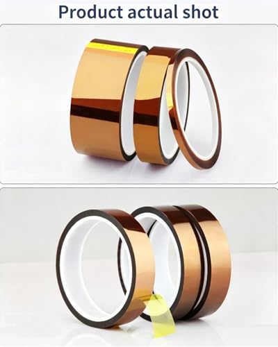 2Rolls 10mm x 33m Polyimide High Temperature Resistant Tape 3/8" x 108ft
