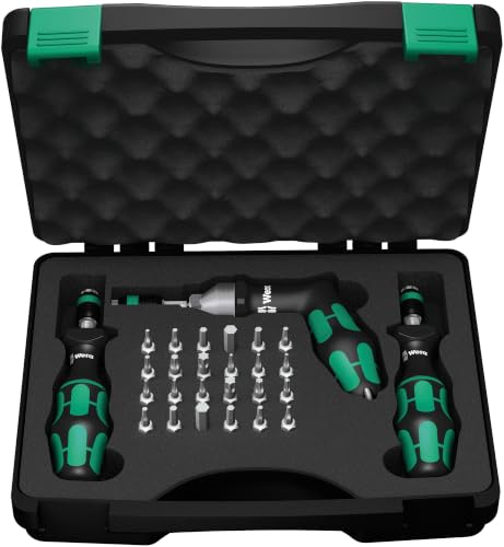 Wera 7440/41/42 Torque Screwdriver Set, 0.3-6.0 Nm, 27 Pc, Case