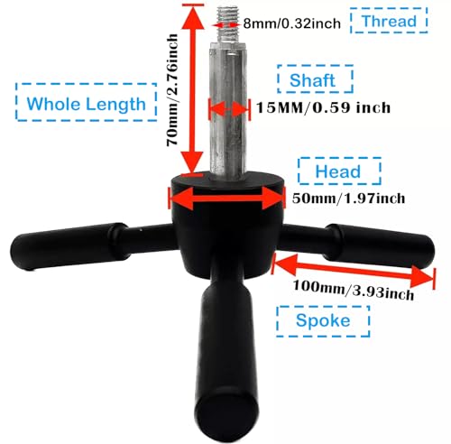 WAH LIN PARTS 3 Spoke Heavy-Duty Black Handle - Gun Safe & Vault Door Handle Replacement - color: Black