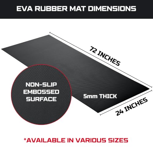ONREVA Workbench Mat 24X72 Inches, EVA Rubber Work Mat, Protect Your Work Bench Top, Heavy Duty Pad for Tool Box Top, Table, Tool Station, Rolling Cabinet Cart Cover Liner Matt, 72"X24" 5mm Thick