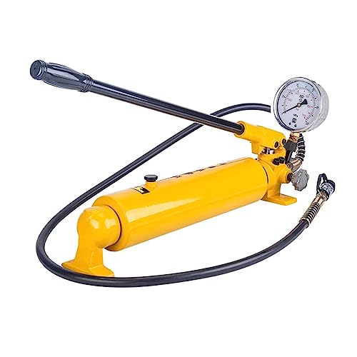 Hydraulic Hand Pump CP-700A High Pressure Portable Manual Hydraulic Pump Hydraulic Lifting Cylinder Jack Pump with Pressure Oil Gauge - size: CP-700A with oil gauge