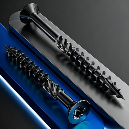 Wensilon 5/16 * 14" Black Deck Screws 12pcs 2lbs 8x350mm Lag Screws - color: Black, size: 5/16*14"