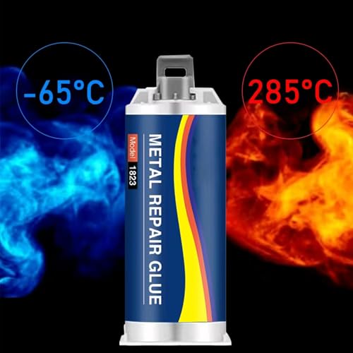 Metal Repair Glue, 85ml Strong Foundry Glue for Metal, Heavy Duty Epoxy Adhesive for Iron Steel Aluminum Casting Repair, High Temperature Resistant Welding Glue for Auto Parts, DIY Home Repairs - color: 2pc