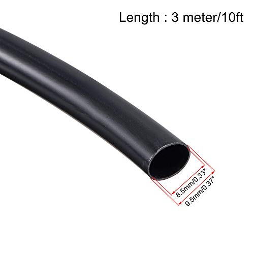uxcell Black PVC Tube Wire Harness Tubing, 8.5mm ID 10ft Sleeve for Wire Sheathing Wire Protection - color: Black, size: 8.5mm