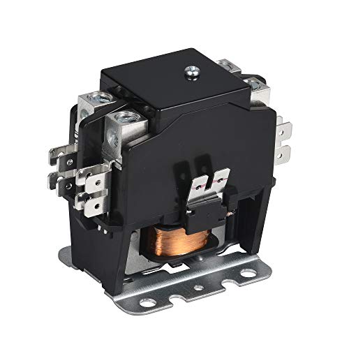 SUNLEE 2 Poles FLA 40 Amp Coil 24 VAC Air Conditioner Condenser Compressor Contactor AC Definite Purpose Contactor Universal Fit UL Recognized A2L Compliant - size: 2P 40A 24VAC Coil volt