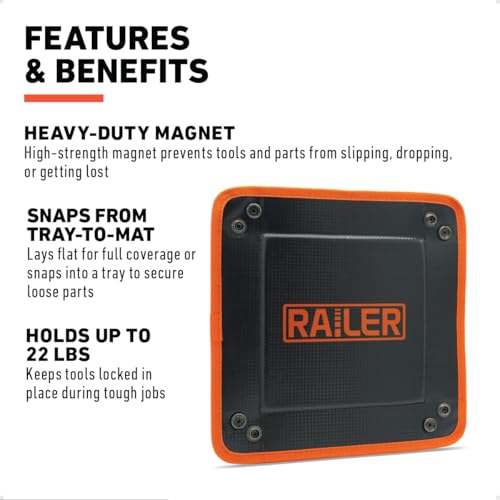 10x10 Magnetic Tool Mat Parts Tray Flexible Heavy Duty Non Slip Magnet Pad - style: Magnetic Tray