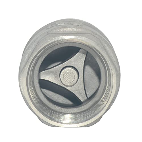 1-1/4" NPT Female WOG1000 Check Valve,Spring Loaded In-line Low Cracking Pressure,Stainless Steel SS316 CF8M - size: 1.25 Inch
